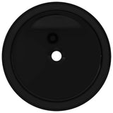 Basin Ceramic Round Black 40x15 cm 142737