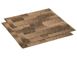 Floor Carpet 20 pcs Brown 50 x 50 cm PP 42046765