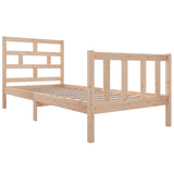 Bed Frame without Mattress Solid Wood Pine Single 3101313