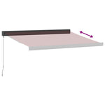 ZNTS Manual Retractable Awning Burgundy 350x250 cm 3215319