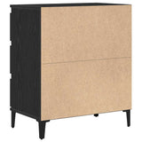 Sideboard with Drawer Black Oak 60 x 35 x 70 cm Engineered Wood 862596