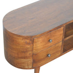 Chestnut Rounded Entertainment Unit IN894