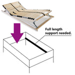 Slatted Bed Base without Mattress with 28 Slats 7 Zones 70x200 cm 246455