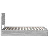 Storage Bed Grey Sonoma 100 x 200 cm Engineered Wood 3411241