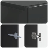 TV Cabinet Black Engineered Wood 897776