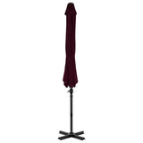 Cantilever Garden Parasol Red Polyester fabric, Aluminium Large 312306