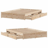 Bed Frame without Mattress 120x190 cm Small Double Solid Wood Pine 3301650