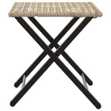5 Piece Garden Dining Set Foldable Beige Poly Rattan 365947