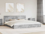 Storage Bed Concrete Grey 180 x 200 cm Engineered Wood 3410773