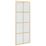 Walk-in Shower Wall Gold 80 x 195 cm Tempered Glass 42022057