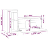 TV Cabinets 2 pcs White Solid Wood Pine 3100110