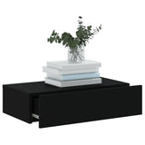 TV Cabinet with LED Lights Black 60x35x15.5 cm 842888