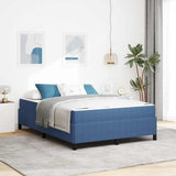 Bed Frame with Mattress Blue 140 x 190 cm Fabric 3399123