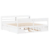 Bed Frame without Mattress White 180x200 cm Super King Solid Wood Pine 3307114