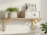 Wall Shelf Brackets 12 pcs Antique White 21.5 x 21.5 x 3.5 cm 42038840