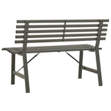 Garden Bench Black Powder-coated steel Large Durable 317135