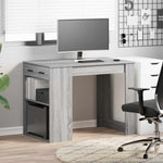 ZNTS Desk with Drawer and Shelf Grey Sonoma 102x62x77.5 cm Engineered Wood 858691