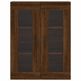 Wall Mounted Cabinets 2 pcs Brown Oak Engineered Wood 3197968