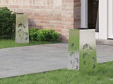 Solar LED Pathway Light 2 pcs Silver Stainless Steel 879755