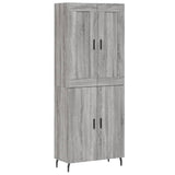 Highboard Grey Sonoma 69.5x34x180 cm Engineered Wood 3199575