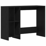 Desk with Shelf Black Oak 102.5 x 35 x 75 cm Engineered Wood 862664