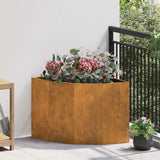 Corner Planter Rusty 60 x 60 x 50 cm Weathering steel 883667