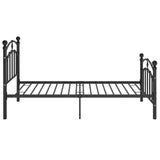 Bed Frame without Mattress Black Metal 100x200 cm 324970
