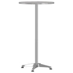 ZNTS Outdoor Bar Table Height Adjustable Ø59.5x70/109.5 cm Aluminium 4007197
