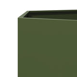 ZNTS Garden Planter Olive Green Hexagon 138x120x45 cm Steel 851139