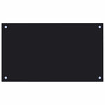 Kitchen Backsplashes 2 pcs Black 70x40 cm Tempered Glass 3315795