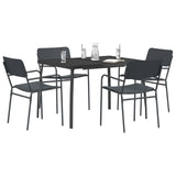 Dining Set 5 pcs Anthracite Steel 3422861