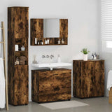 Bathroom Furniture Set 4 pcs Smoked Oak 3393088