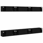 TV Cabinet Set 6 pcs Black oak 100 x 30 x 30 cm Engineered Wood 3333059