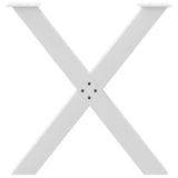 Dining Table Legs X-Shaped 3 pcs White 80x cm Steel 4012993