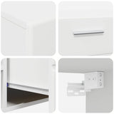 TV Cabinet Set with Drawer FLORIN 3 pcs White Engineered Wood 3397994