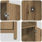 3 Piece Bathroom Furniture Set Artisan Oak Engineered Wood 3328562