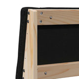 Upholstered Headboard Black 200 cm Solid Pine Wood 879101