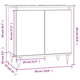 Bathroom Cabinet Black 58x33x60 cm Engineered Wood 831581