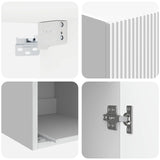 Wall-Mounted Cabinet High Gloss White 33 x 34.5 x 90 cm 898419