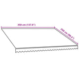 Awning Top Sunshade Canvas Orange and Brown 3.5x2.5 m 145723