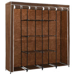 Wardrobe with 4 Compartments Brown 175x45x170 cm 282446