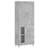 Highboard Concrete Grey 69.5x34x180 cm Engineered Wood 3199925