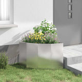 Corner Planter Silver 60 x 60 x 50 cm Stainless steel 883665