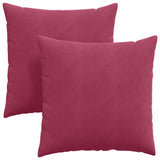 Sofa Pillows 2 pcs Wine Red 80 x 80 cm Corduroy Fabric 42014062