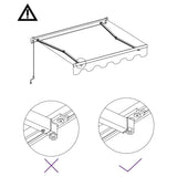 Manual Retractable Awning 450x300 cm Blue and White 3055194