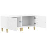TV Cabinet White Engineered Wood 897115