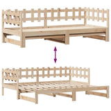 Daybed with Trundle and Drawers without Mattress 80x200 cm 3302249