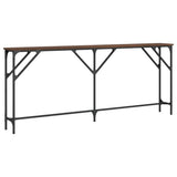 Console Table Brown Oak 180x23x75 cm Engineered Wood 837771