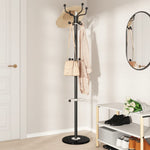 ZNTS Coat Stand with Umbrella Holder Black 180 cm Powder-coated Iron 377101