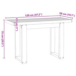 ZNTS Desk NOAIN U-Shaped Legs 120x50x75 cm Solid Wood Pine 4100041